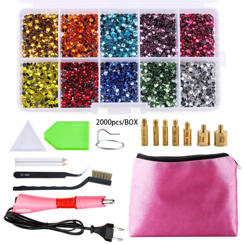 Hot Fix Rhinestones w/Applicator,&amp;7