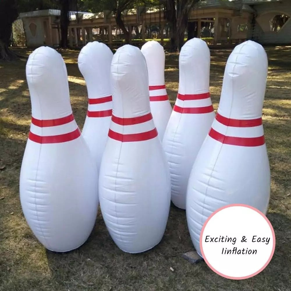 Giant Inflatable Bowling Set for Outdoors, Lawn Games for Family