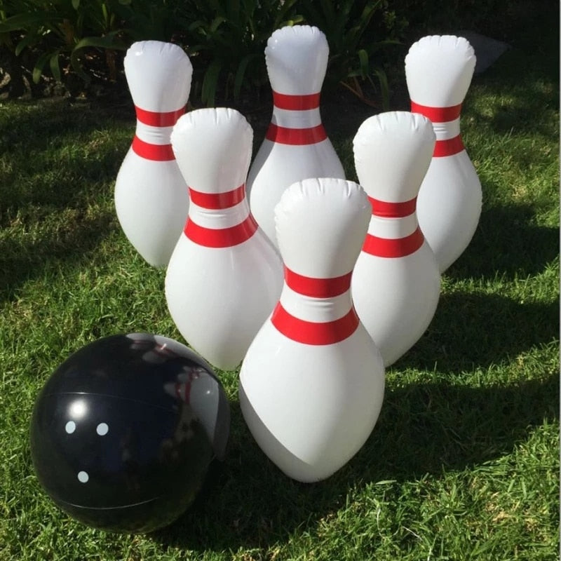 Giant Inflatable Bowling Set for Outdoors, Lawn Games for Family