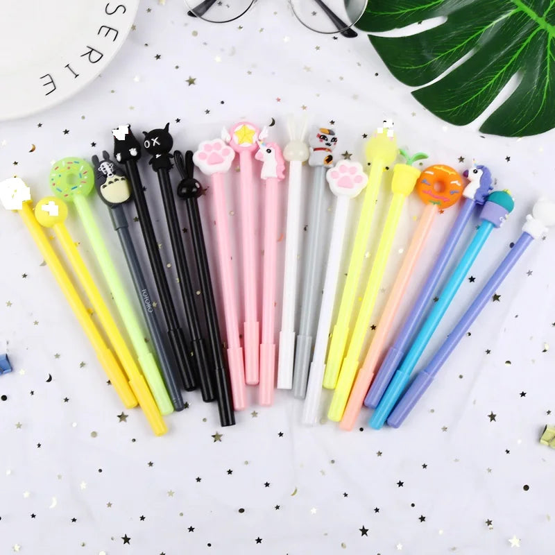 50 PCs Creative Cartoon Writing Tools. Cute Neutral Pen Office Stationery.