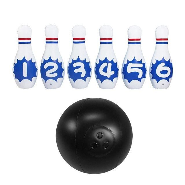 Giant Inflatable Bowling Set for Outdoors, Lawn Games for Family