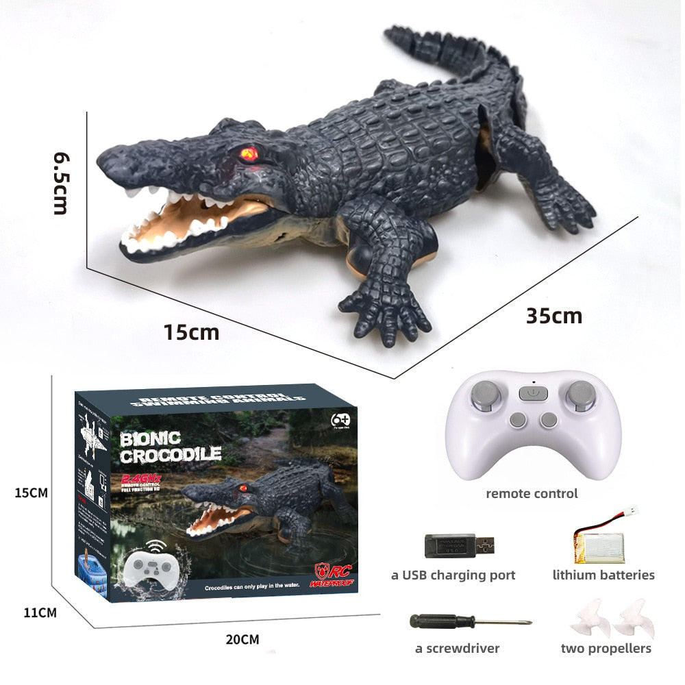 Remote control crocodile water toy animal.  Creative bionic electric gift