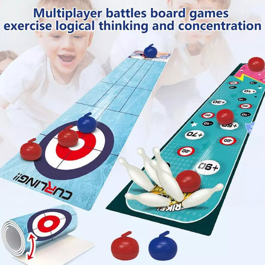 Tabletop Games For All, Fun Table Top Curling Game, Great for weekends or vacation. rolls up to go