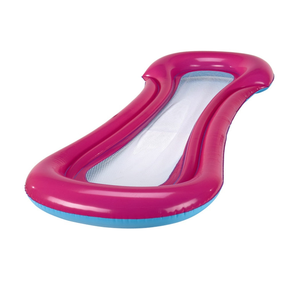 PVC Inflatable Floating Bed. Back allows air to circulate. Air Lounger Summer Water Sports Toys