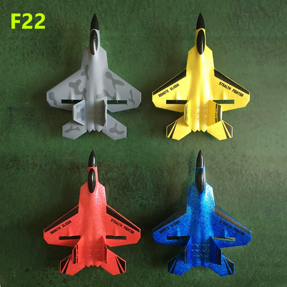 RC Plane F22 Camouflage Gray Glider. 2.4G RC Airplanes SU-35 EPP, Foam Aircraft SU-57