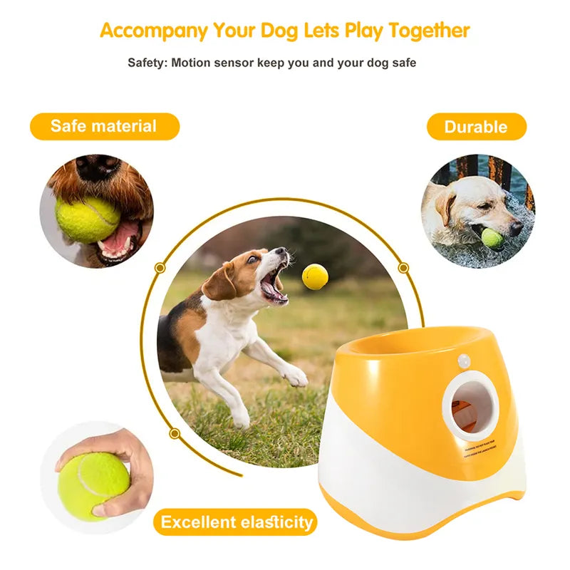 Automatic Tennis Ball Launcher,  Dog Chase Fun,  Interactive, Rechargeable