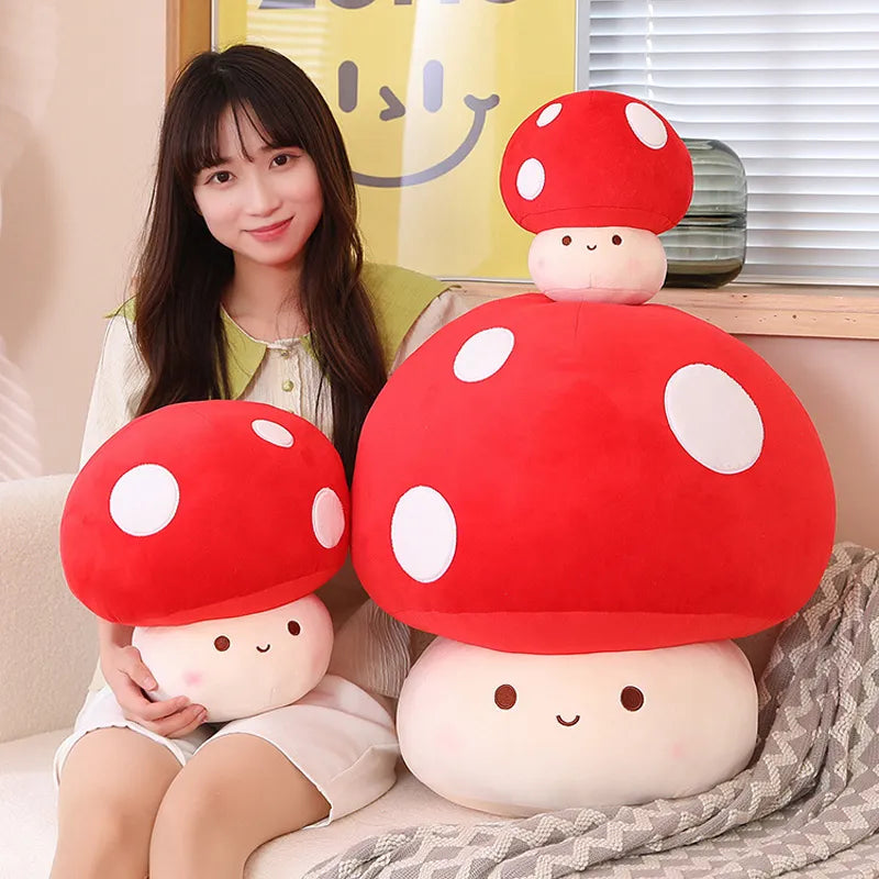 23/30CM Kawaii Mushroom Plush Dolls Simulation Plant Pillow Lovely Toys for Home Decor Sleeping Cushion Stuffed Soft Dolls