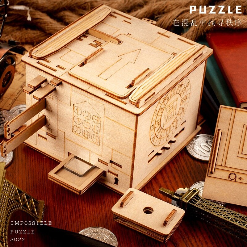 ESC Welt Space Box Space Box, Brain-burning wooden decryption puzzle