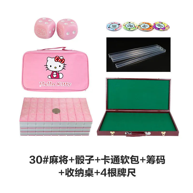 22MM Kawaii Sanrios Anime Hello Kitty Mini Mahjong.