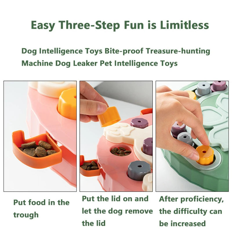 Dog Puzzle for slowing down, Feeder is Interactive, Increase Puppy IQ, NonSlip Bowl.