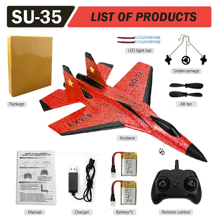 RC Plane F22 Camouflage Gray Glider. 2.4G RC Airplanes SU-35 EPP, Foam Aircraft SU-57