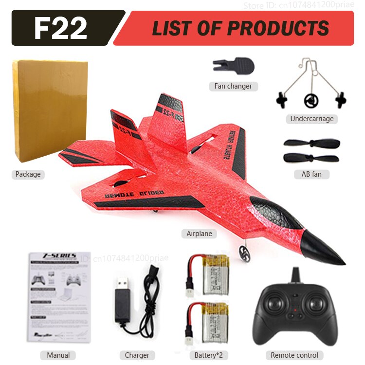 RC Plane F22 Camouflage Gray Glider. 2.4G RC Airplanes SU-35 EPP, Foam Aircraft SU-57