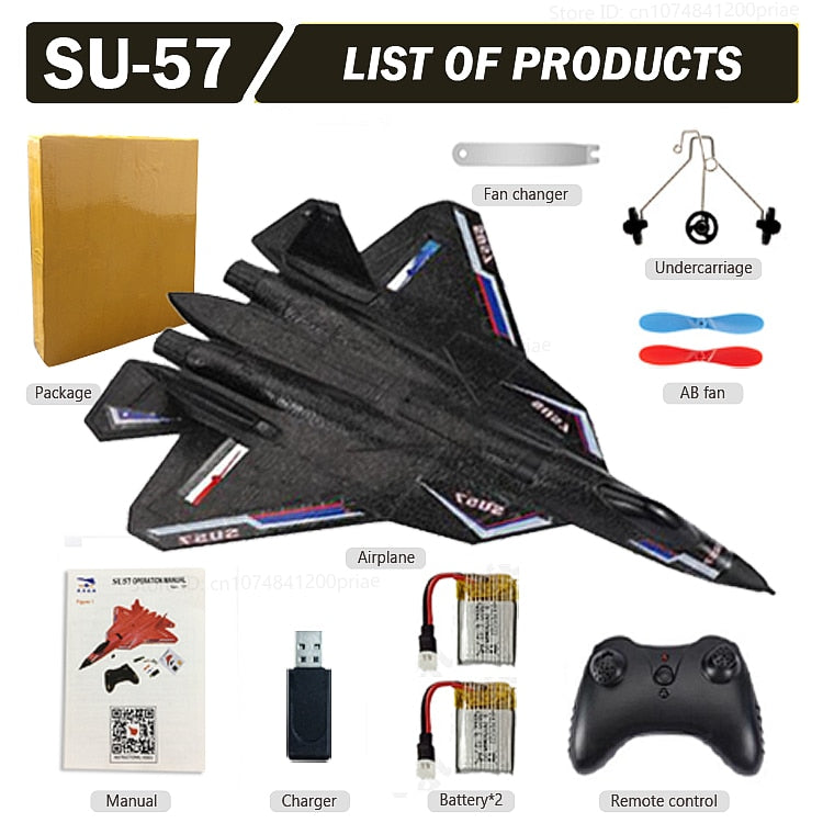 RC Plane F22 Camouflage Gray Glider. 2.4G RC Airplanes SU-35 EPP, Foam Aircraft SU-57