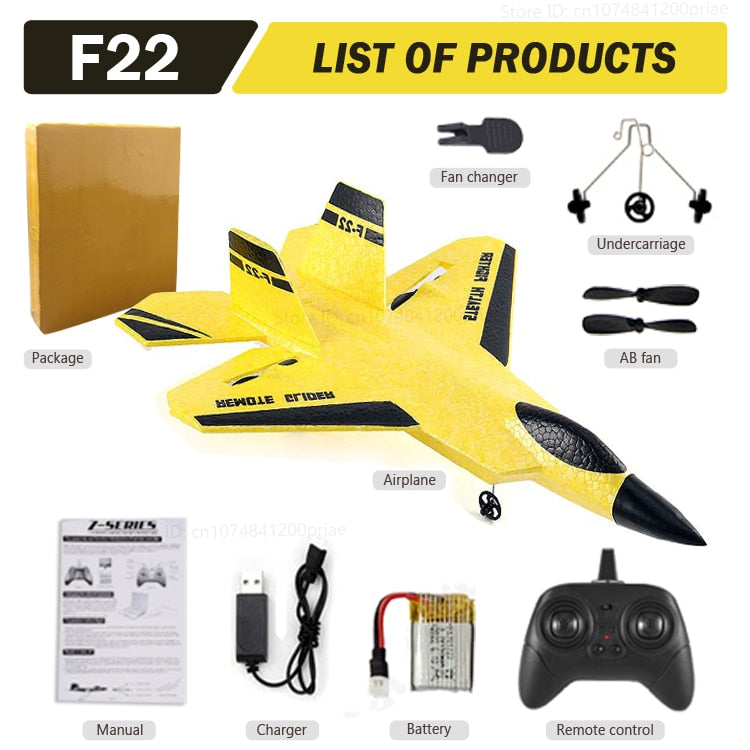 RC Plane F22 Camouflage Gray Glider. 2.4G RC Airplanes SU-35 EPP, Foam Aircraft SU-57