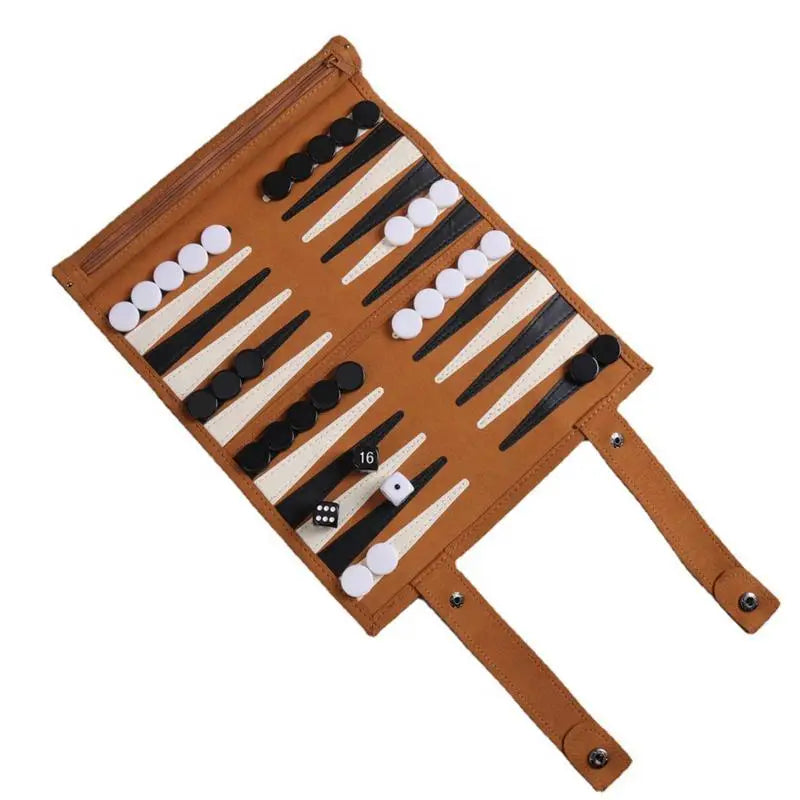 Portable Backgammon Board Game For adults/kids  Games Travel easily- just roll up!