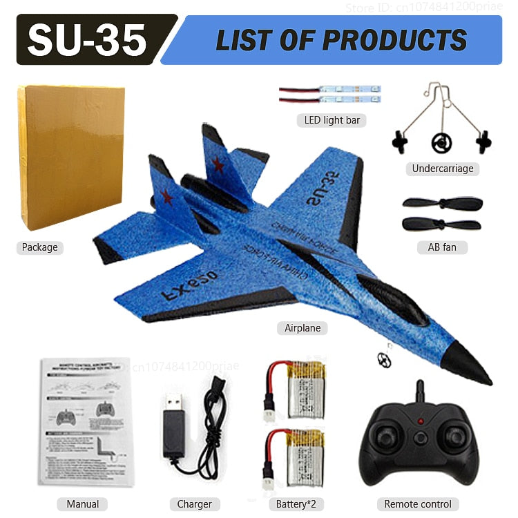 RC Plane F22 Camouflage Gray Glider. 2.4G RC Airplanes SU-35 EPP, Foam Aircraft SU-57