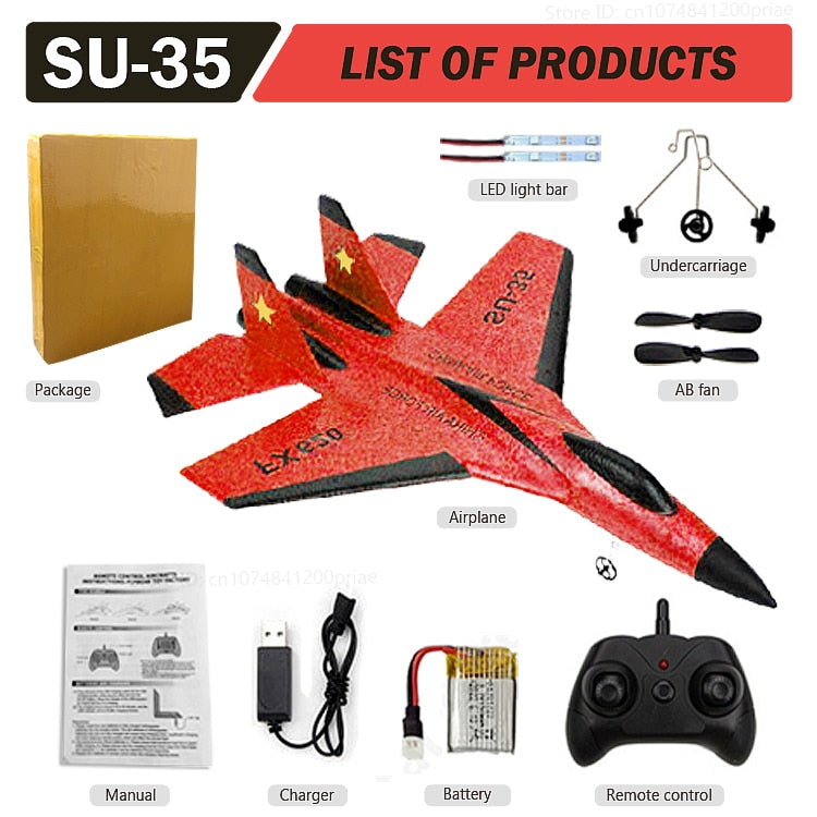 RC Plane F22 Camouflage Gray Glider. 2.4G RC Airplanes SU-35 EPP, Foam Aircraft SU-57