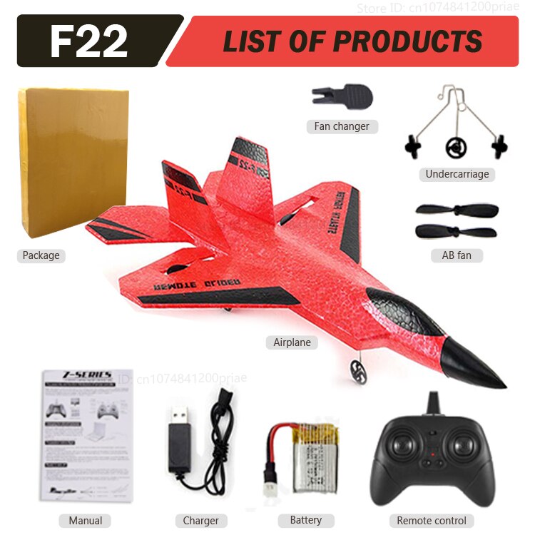 RC Plane F22 Camouflage Gray Glider. 2.4G RC Airplanes SU-35 EPP, Foam Aircraft SU-57