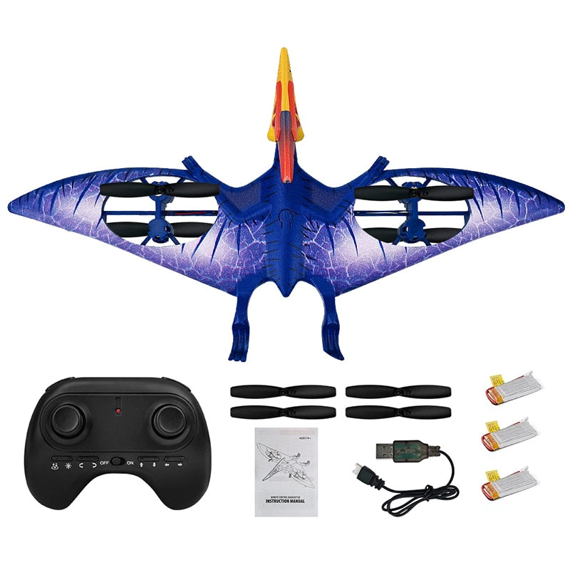 Mini Pterosaur Drone Dinosaur Remote Control Aircraft W/2.4G RC Helicopter Pterosaur Drone RC Plane