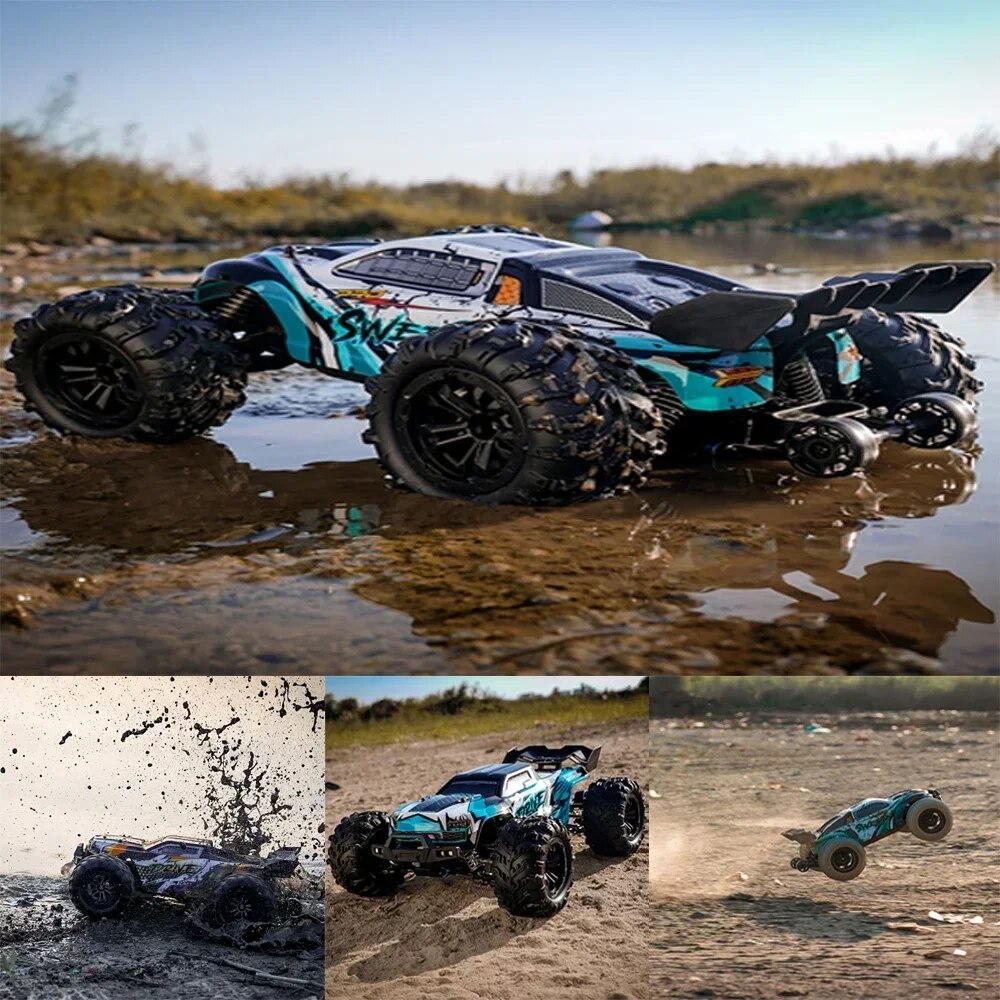 1:16 70KM/H 4WD RC Car With Led Lights 2.4G Radio High Speed for Off-Road