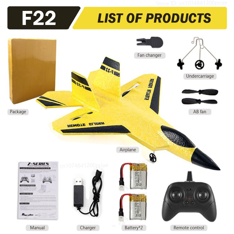 RC Plane F22 Camouflage Gray Glider. 2.4G RC Airplanes SU-35 EPP, Foam Aircraft SU-57