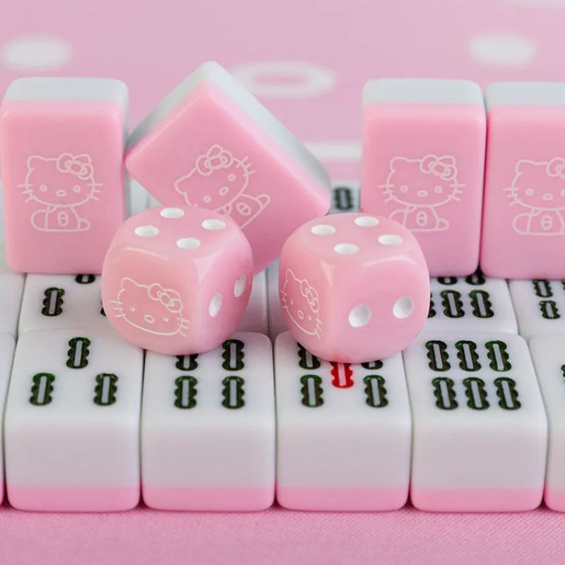 22MM Kawaii Sanrios Anime Hello Kitty Mini Mahjong.