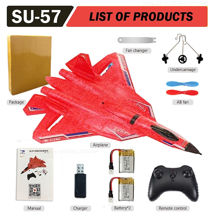 RC Plane F22 Camouflage Gray Glider. 2.4G RC Airplanes SU-35 EPP, Foam Aircraft SU-57