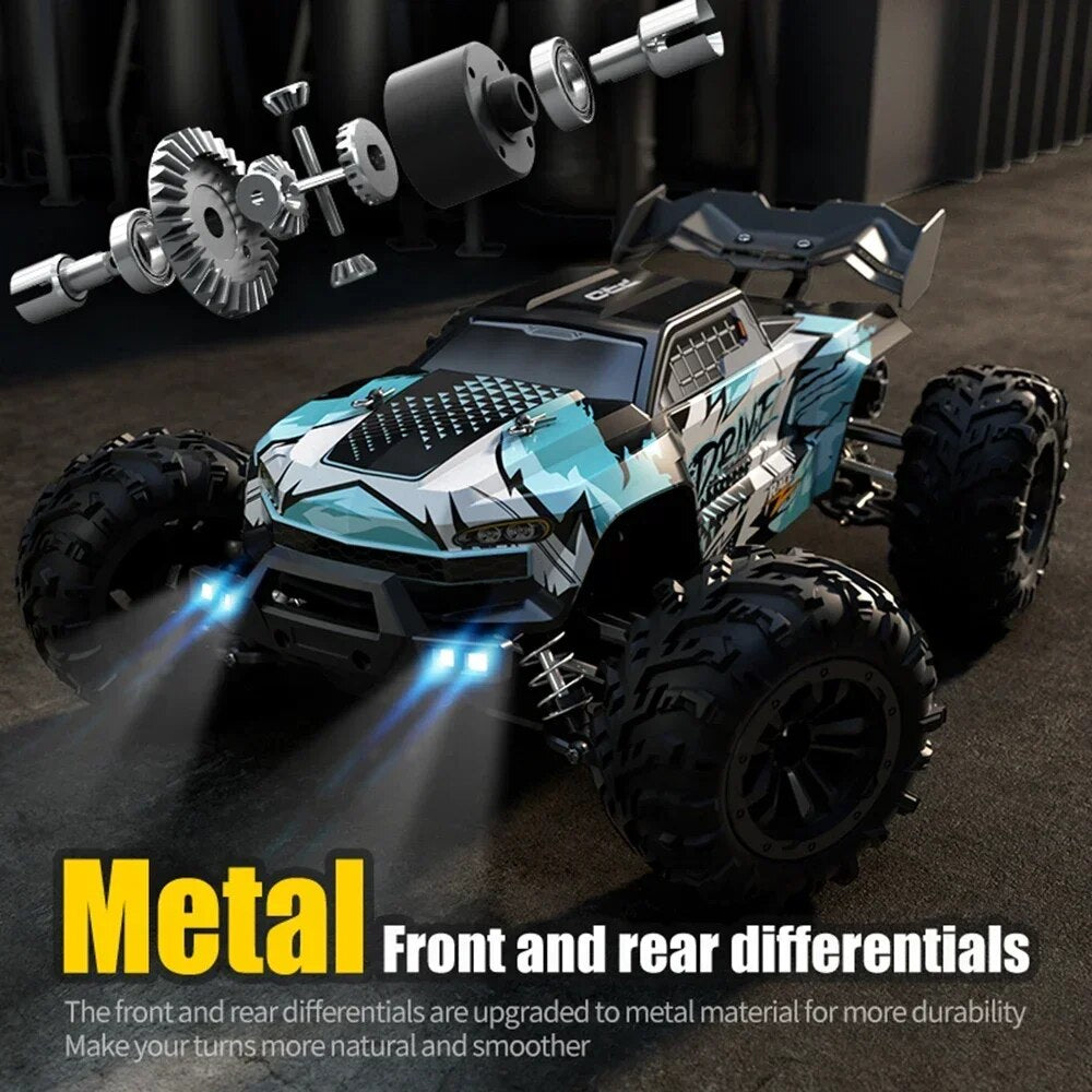 1:16 70KM/H 4WD RC Car With Led Lights 2.4G Radio High Speed for Off-Road