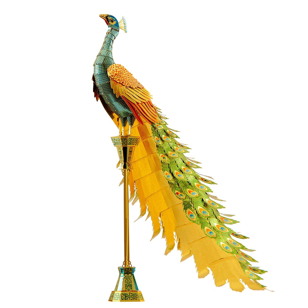 Colorful Peacock 3D Metal Puzzle - toysforparents