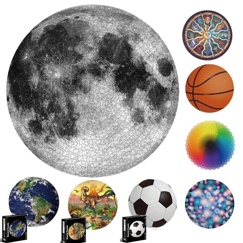 3D Planets 1000 Pieces Round Puzzle - toysforparents