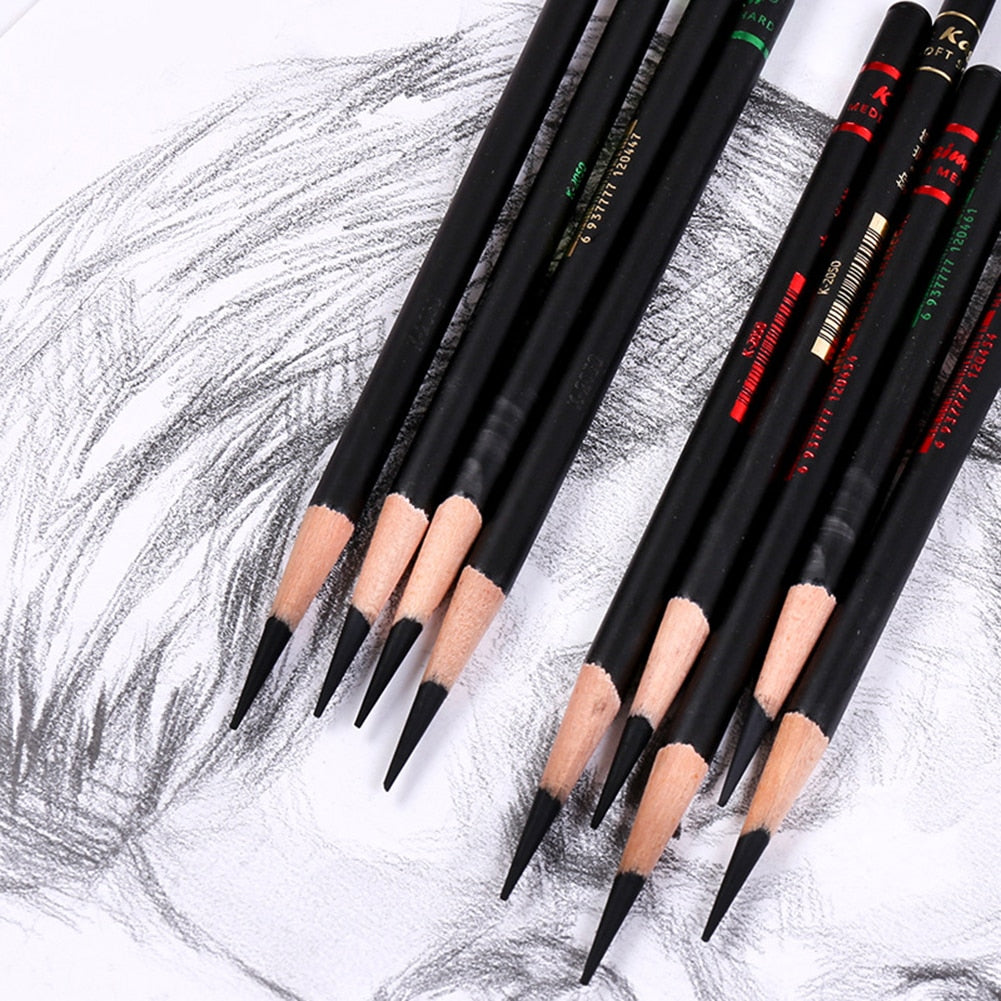 12 Pieces Sketch & Drawing Pencils - toysforparents