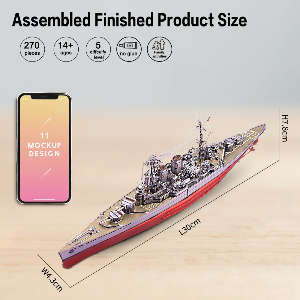 Battleship 3D Metal Puzzle - toysforparents