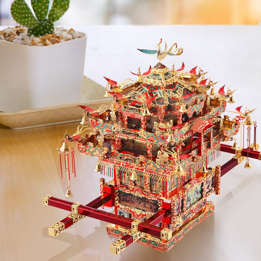 Bridal Sedan Chair 3D Metal Puzzle - toysforparents