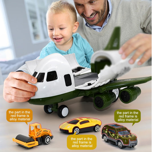 Airplane Toys for Children/Large Storage Transport Aircraft, Truck & Car