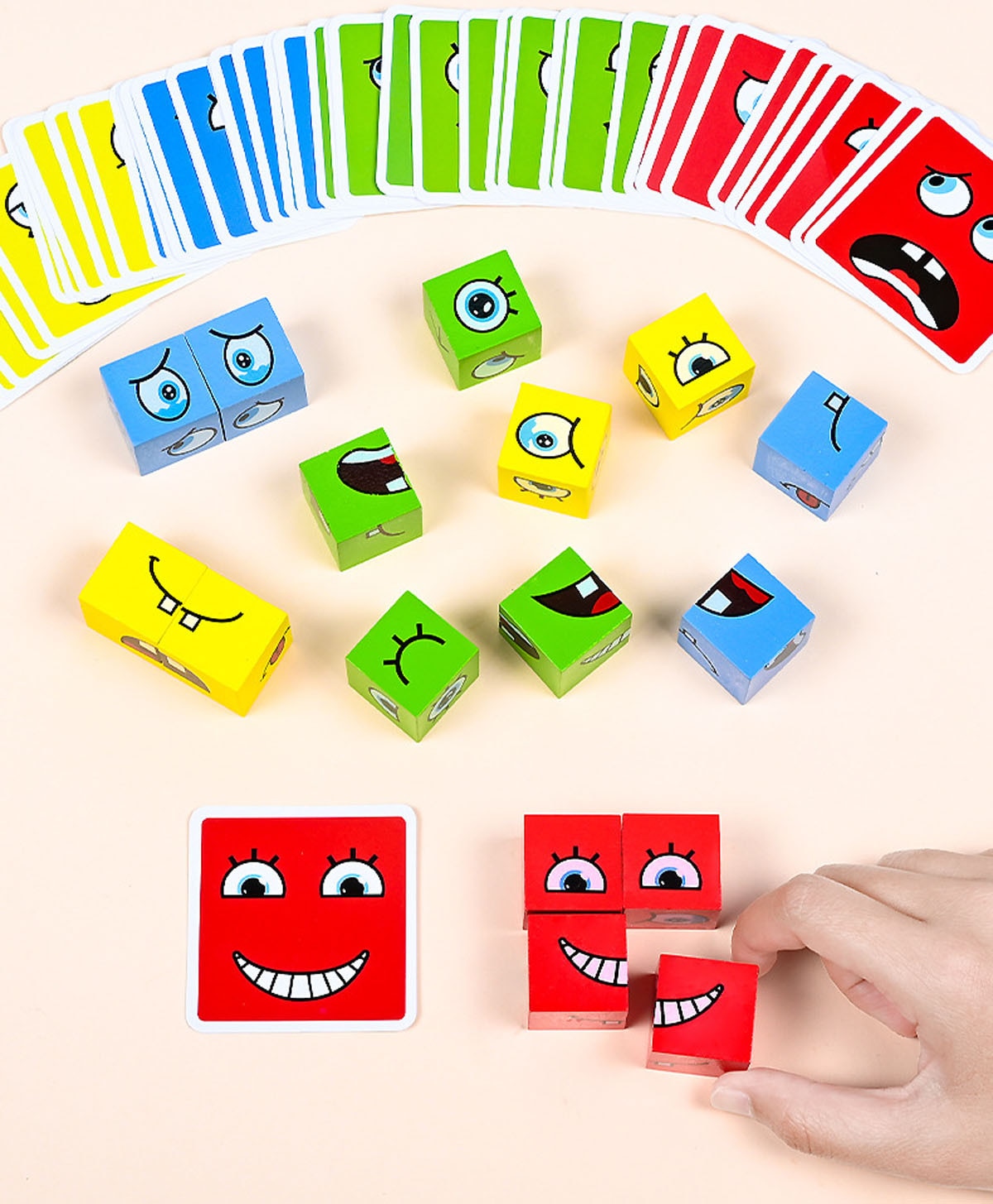 Cube Face Changing Building Blocks -- Montessori