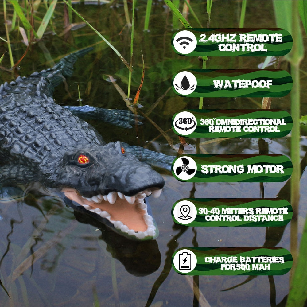 Remote control crocodile water toy animal.  Creative bionic electric gift