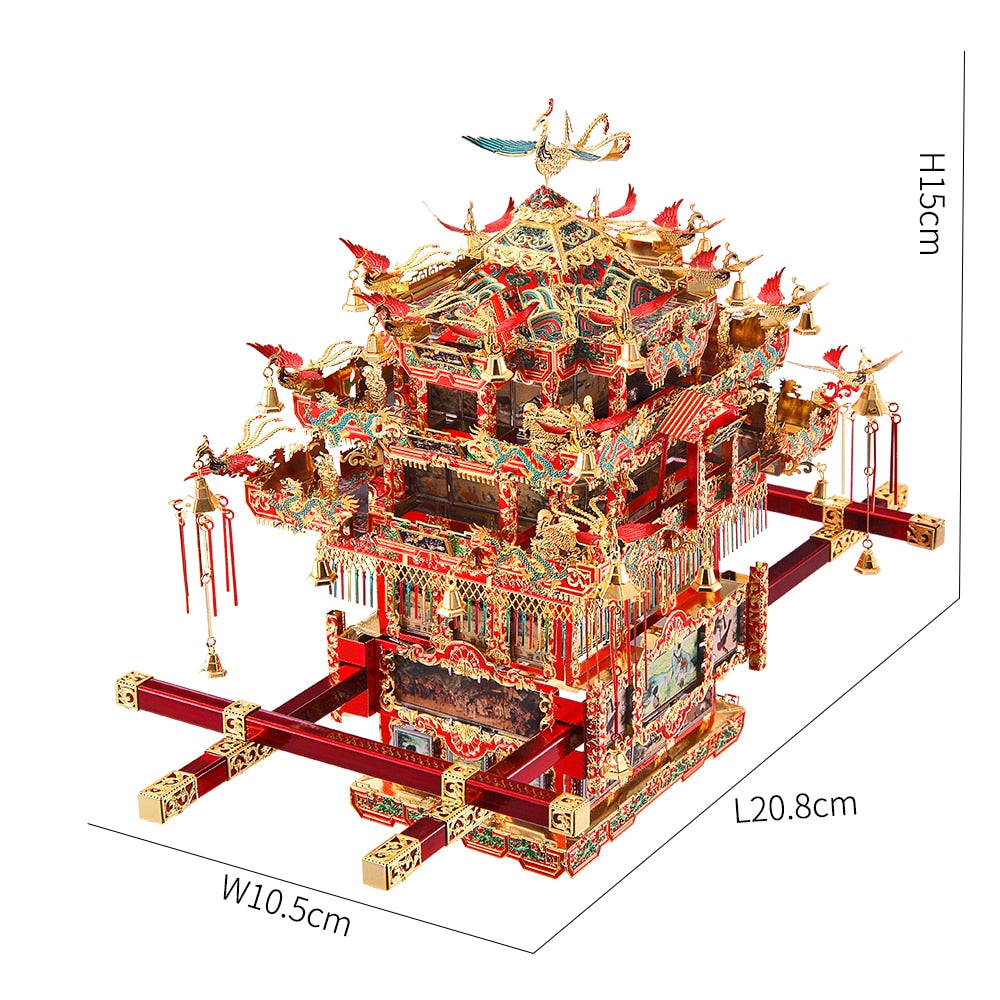 Bridal Sedan Chair 3D Metal Puzzle - toysforparents