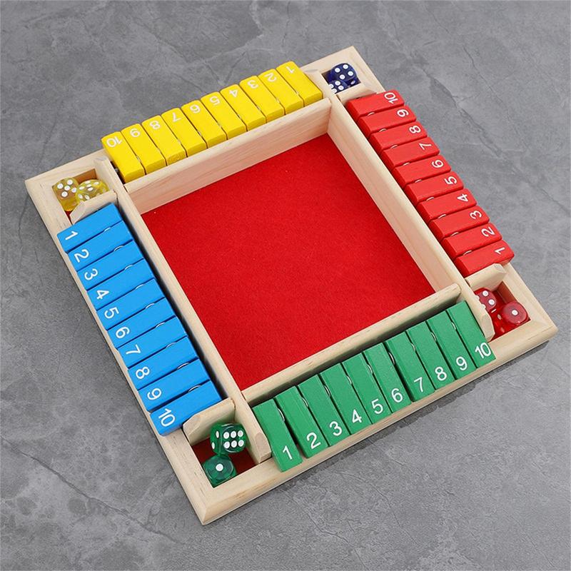 Wooden Board Math Game/w Flip flop Table/w 4 sides. Great Family Game