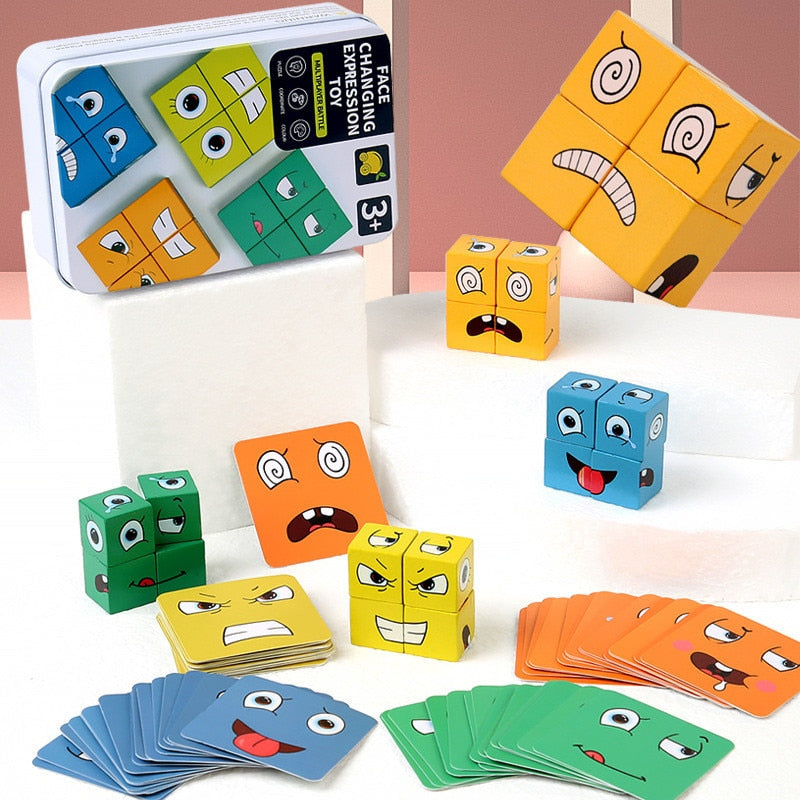 Cube Face Changing Building Blocks -- Montessori