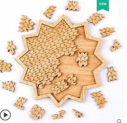 Brain Teaser Wooden Jigsaw Puzzle - toysforparents