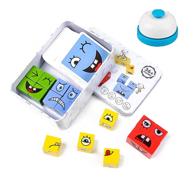 Cube Face Changing Building Blocks -- Montessori