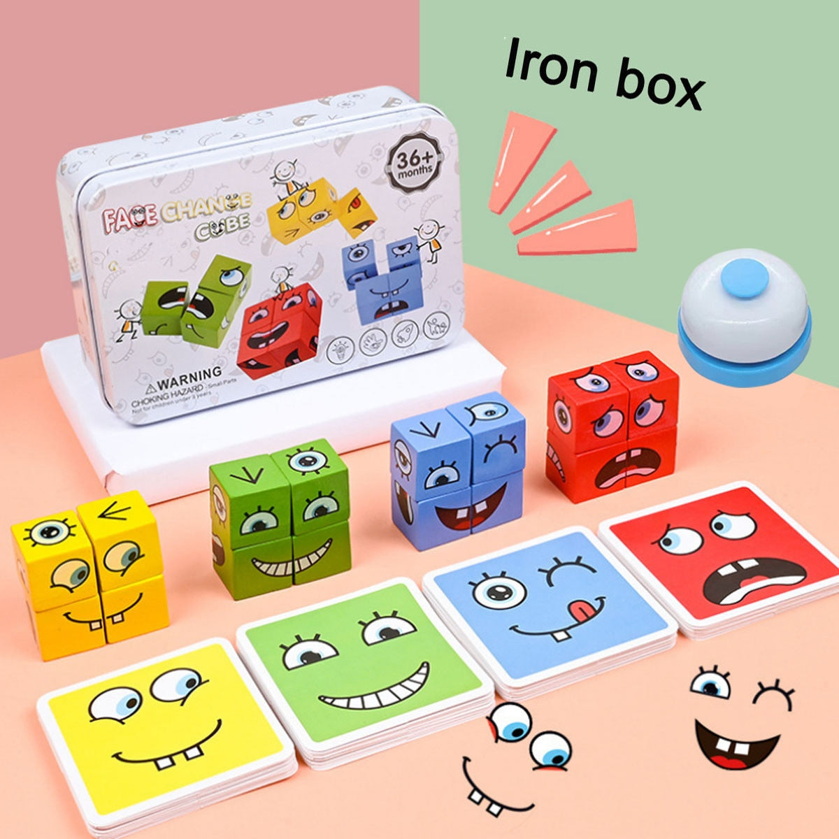 Cube Face Changing Building Blocks -- Montessori