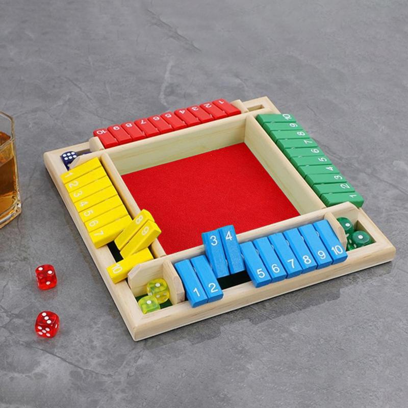 Wooden Board Math Game/w Flip flop Table/w 4 sides. Great Family Game