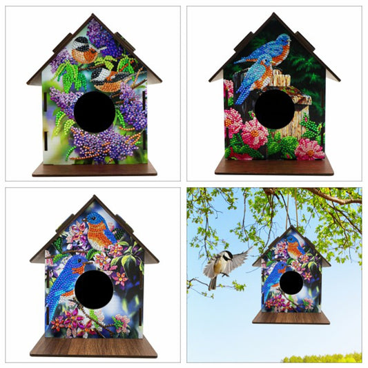 Special Shaped 5D DIY Diamond Painting Bird House. Embroidery for Mosaic Home Wall/Garden Decor Art