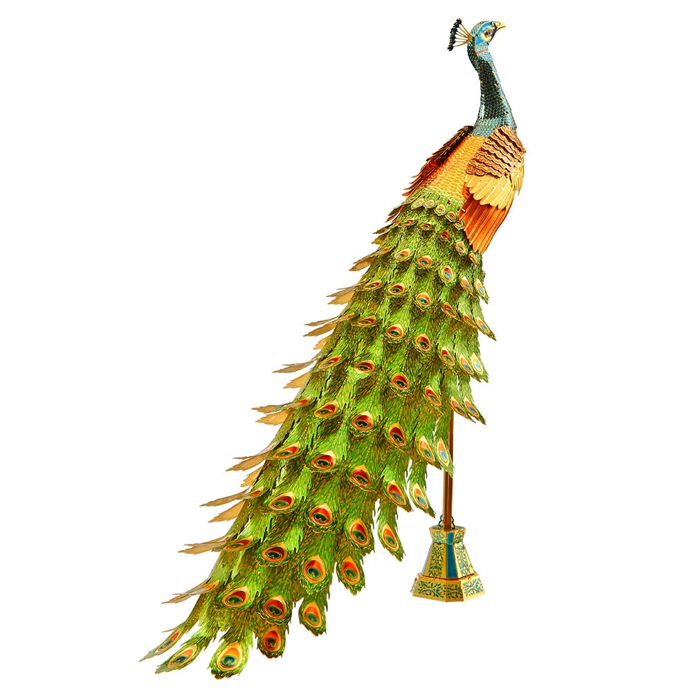 Colorful Peacock 3D Metal Puzzle - toysforparents