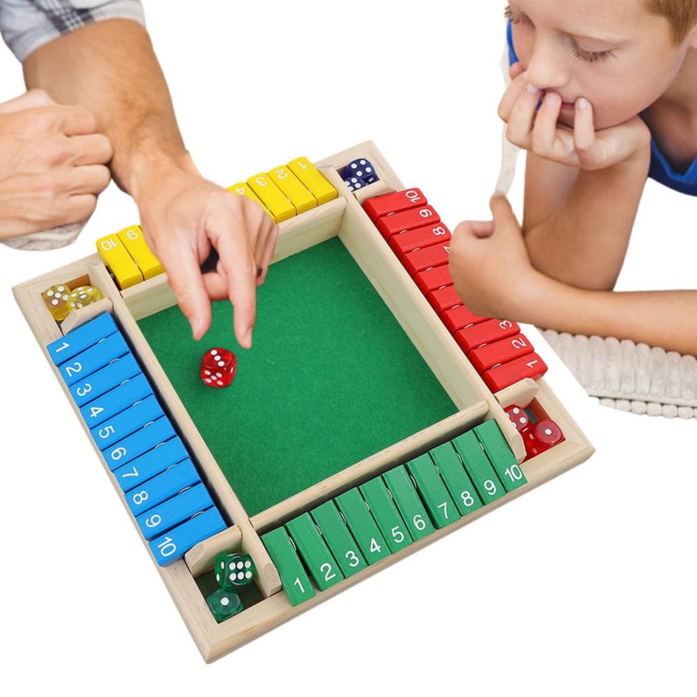 Wooden Board Math Game/w Flip flop Table/w 4 sides. Great Family Game