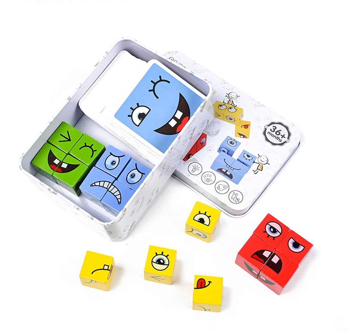 Cube Face Changing Building Blocks -- Montessori