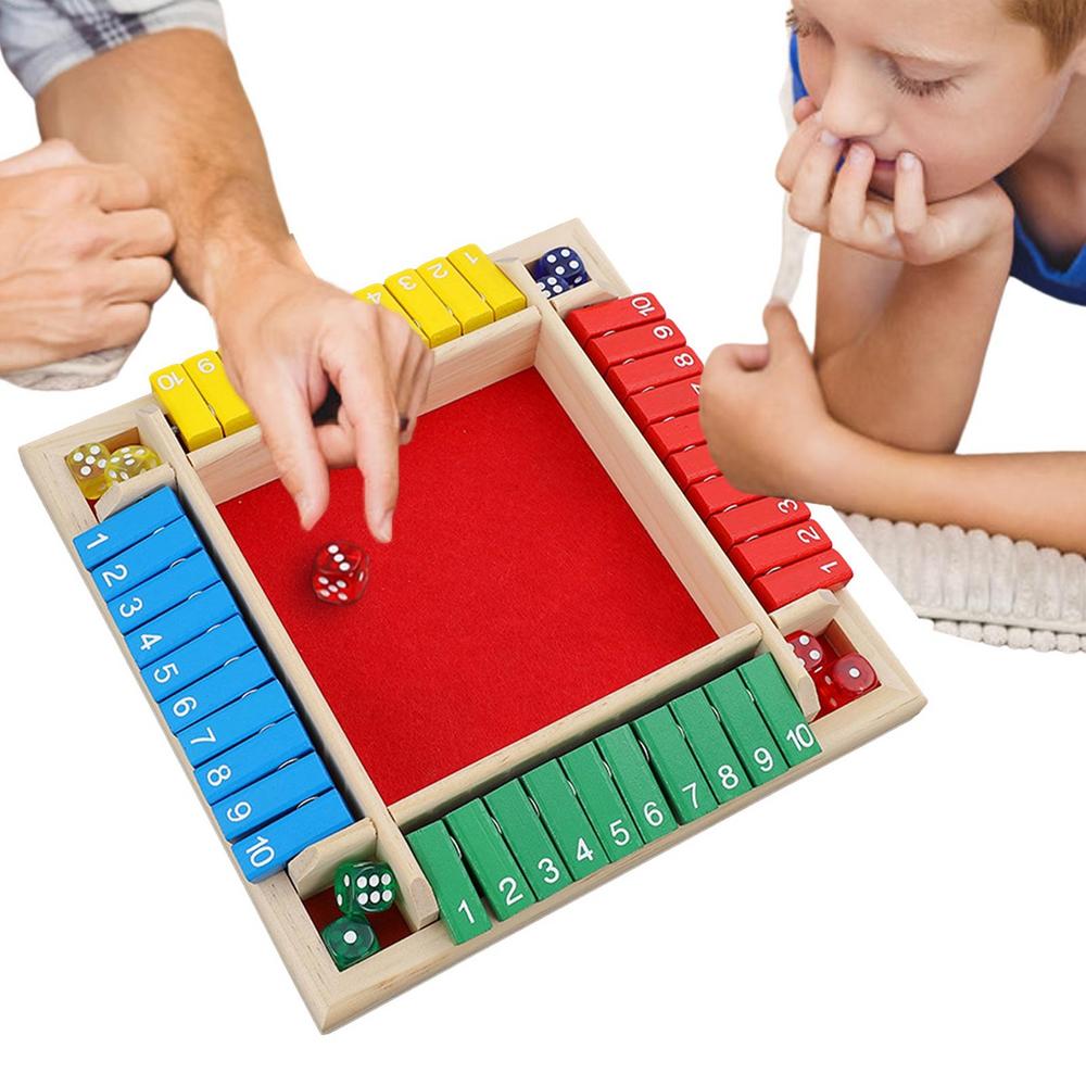 Wooden Board Math Game/w Flip flop Table/w 4 sides. Great Family Game