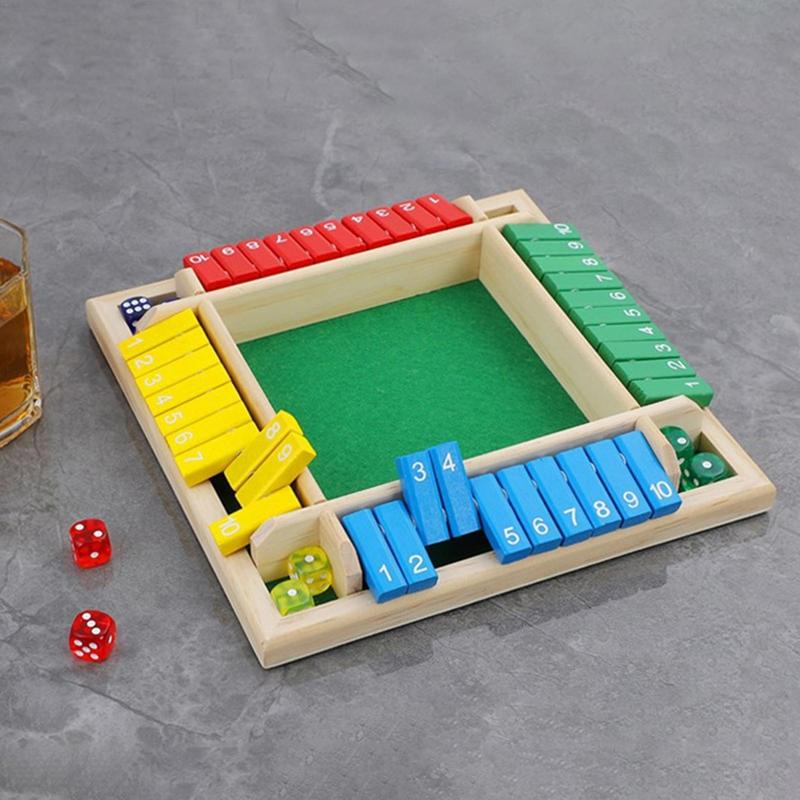 Wooden Board Math Game/w Flip flop Table/w 4 sides. Great Family Game