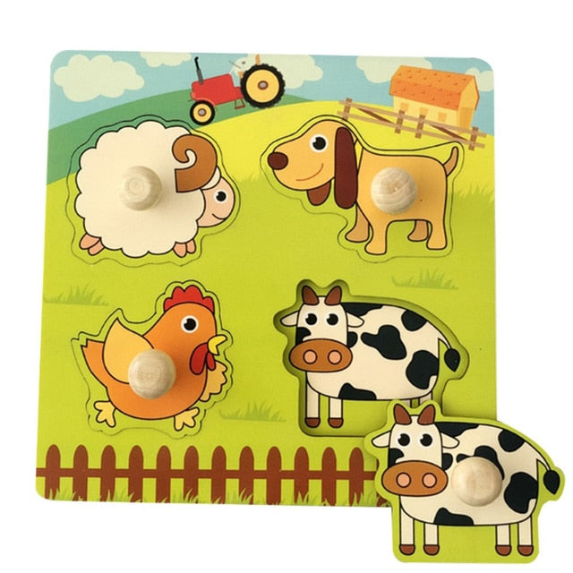 Baby Wooden Jigsaw Puzzles - toysforparents